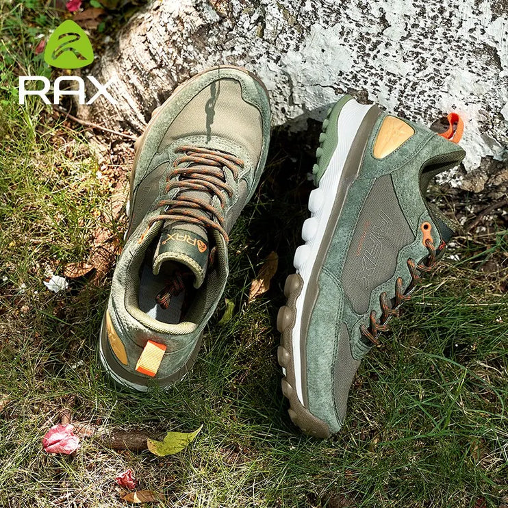 Rax TerraFlex Herren Wanderschuhe in Olivgrün, leicht und strapazierfähig, ideal für Outdoor-Aktivitäten und harte Oberflächen.