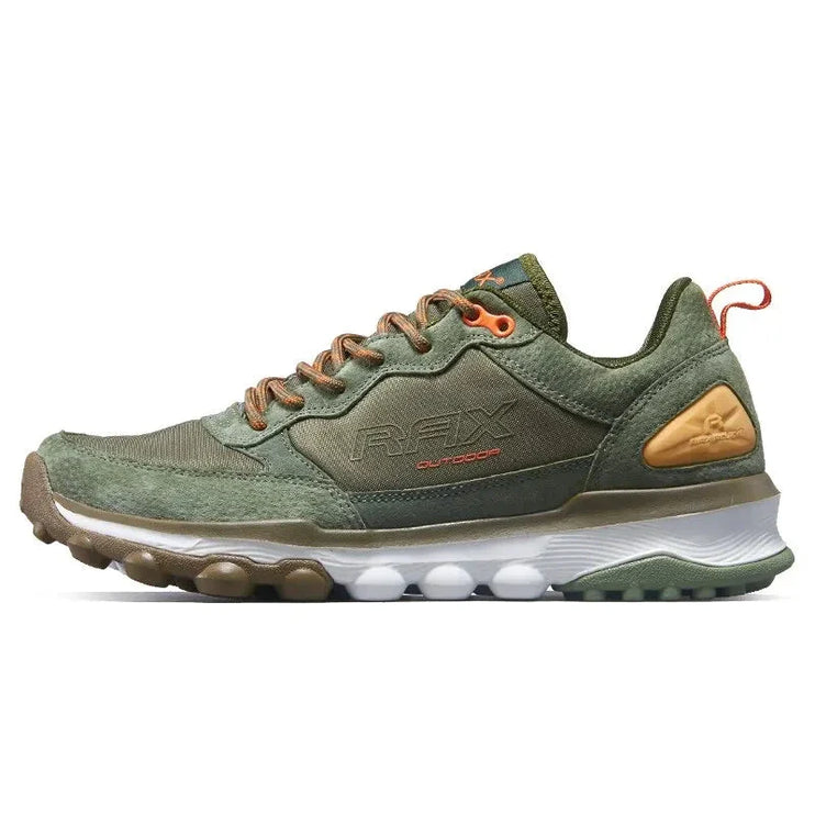 TerraFlex Rax Herren Wanderschuhe in Grün, ideal für Outdoor-Aktivitäten, aus Oxford-Stoff mit atmungsaktivem Netz.